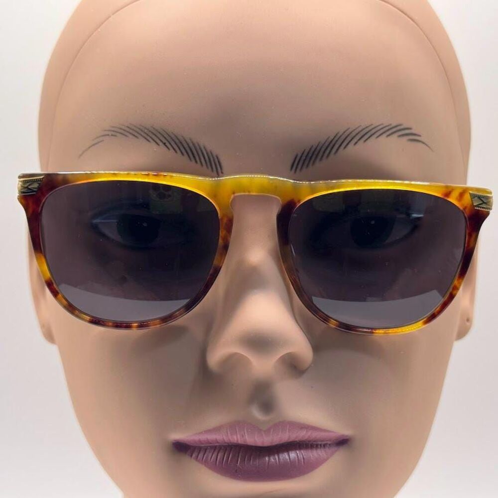 Vintage Ralph Lauren 510 Glasses | Yellow Tortoise & Gold Frames Keyhole Bridge - Picture 2 of 15